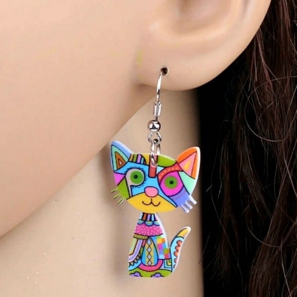 Acrylic Kitten Earrings 🐈